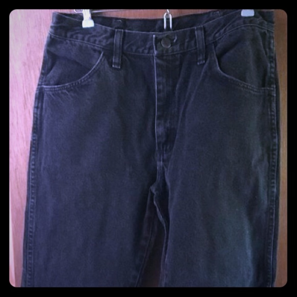 Rustler Men's 32x30 Reg Black Denim Jeans